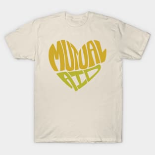 Mutual Aid Heart — Yellow & Green T-Shirt